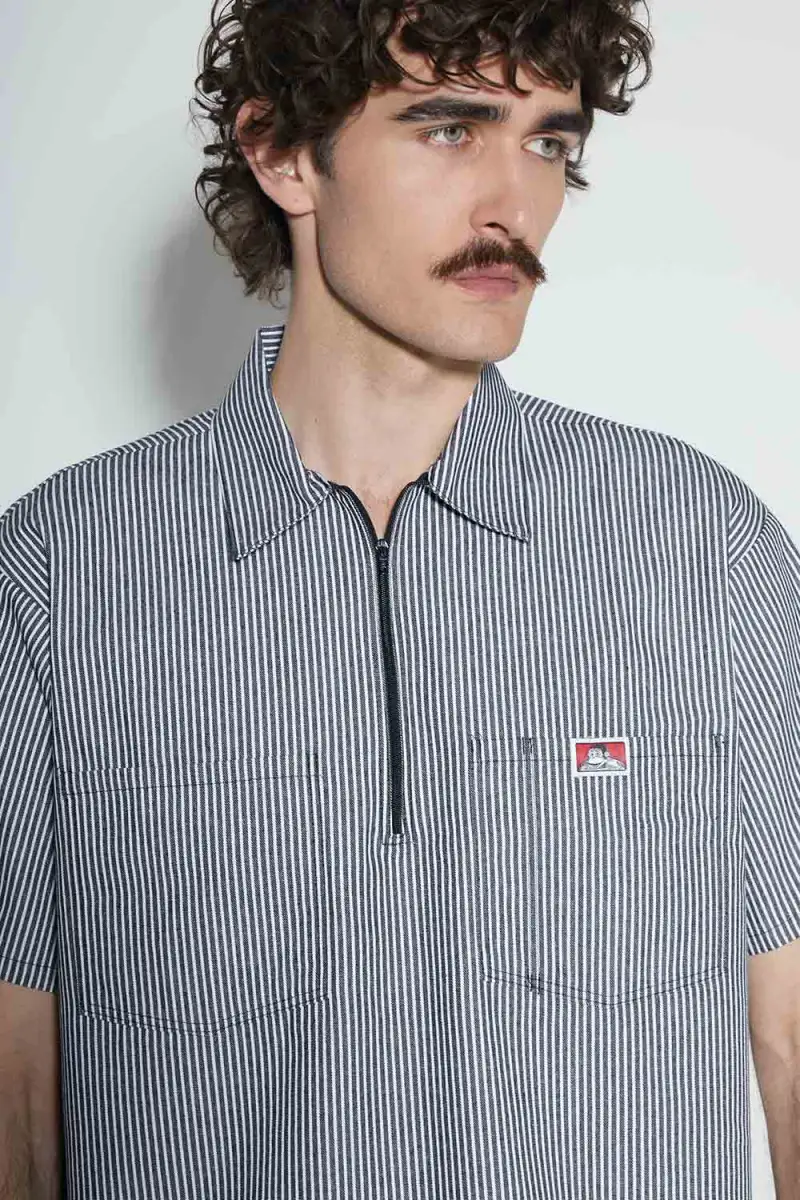 Koszula Ben Davis Stripe 12 ZIP Black Stripe