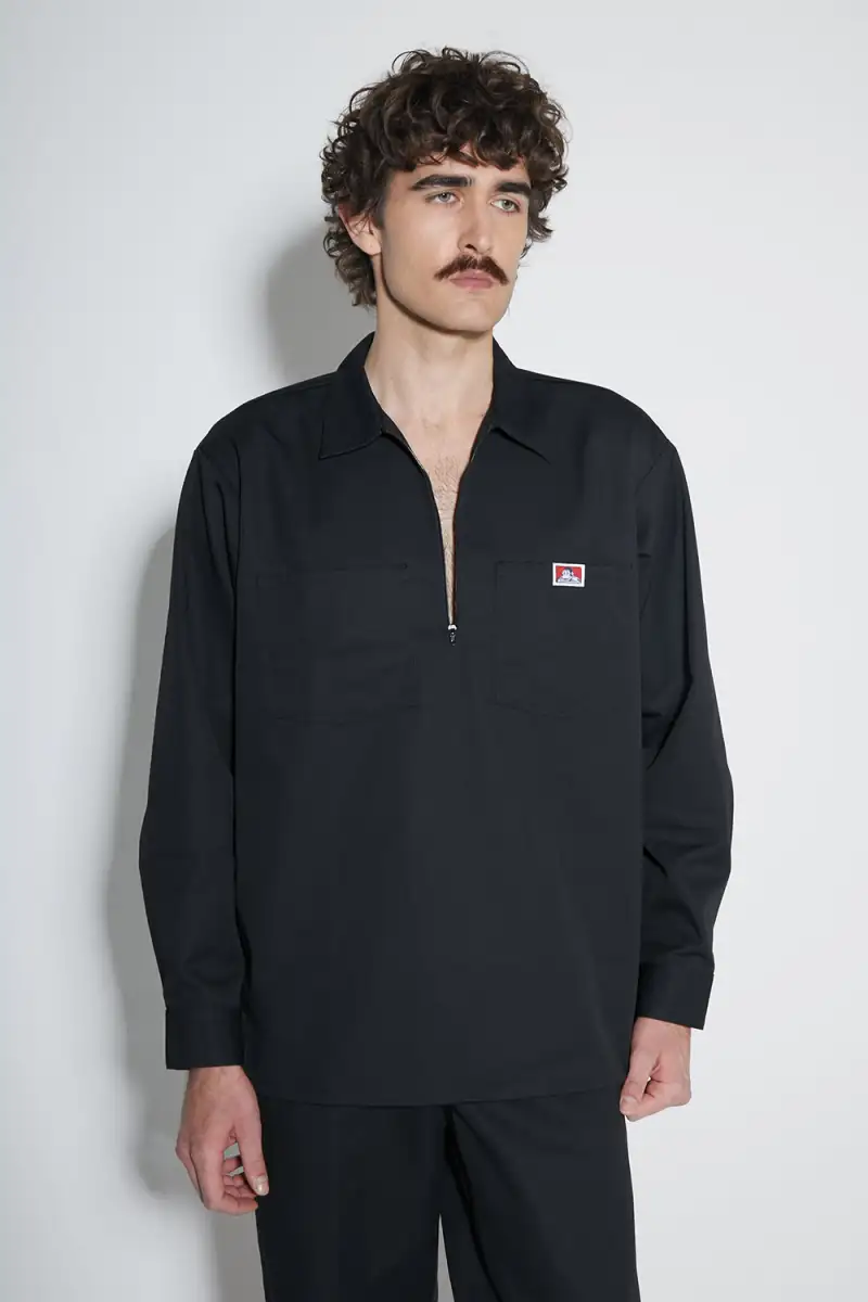 Koszula Ben Davis Solid 12 ZIP Black