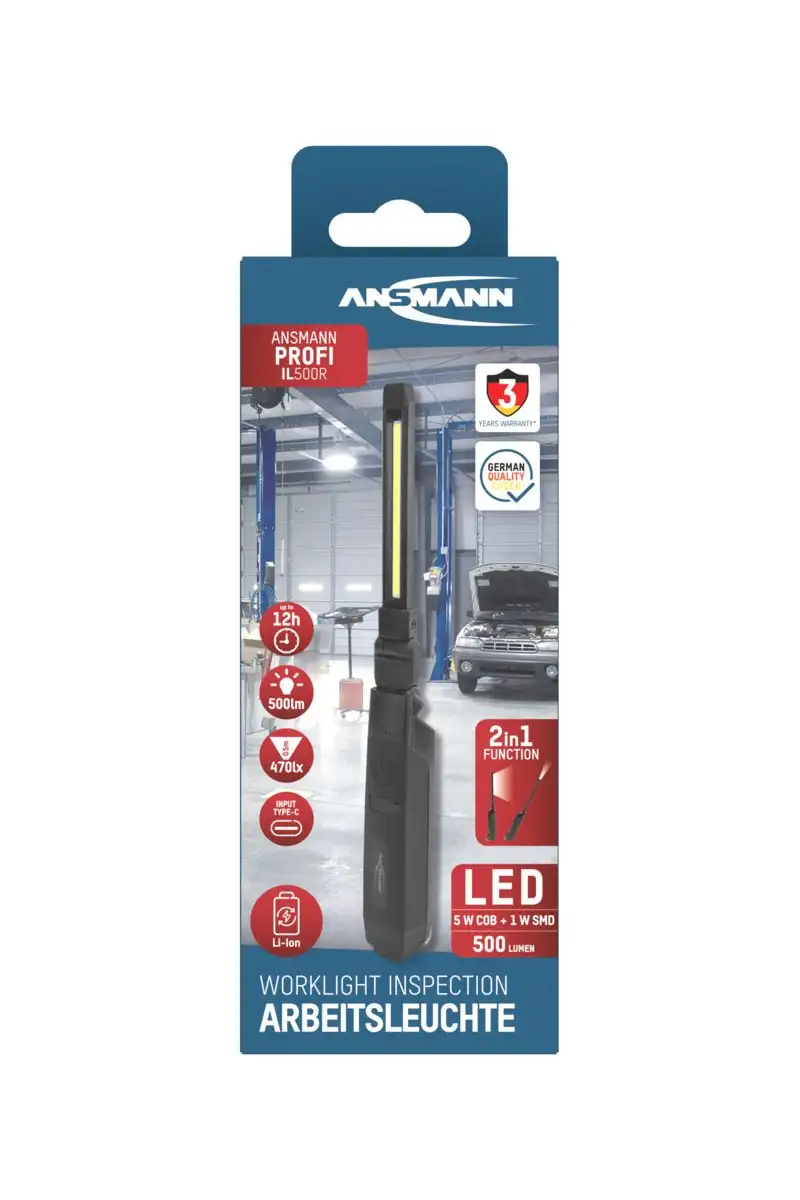 Lampa warsztatowa Ansmann IL500R500lm aku