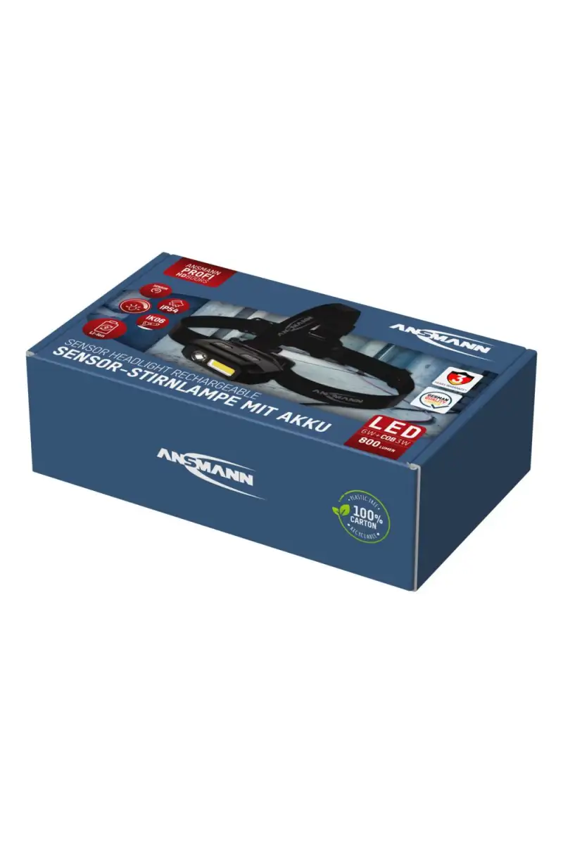 Latarka czołowa LED Ansmann HD800RS 800lm aku