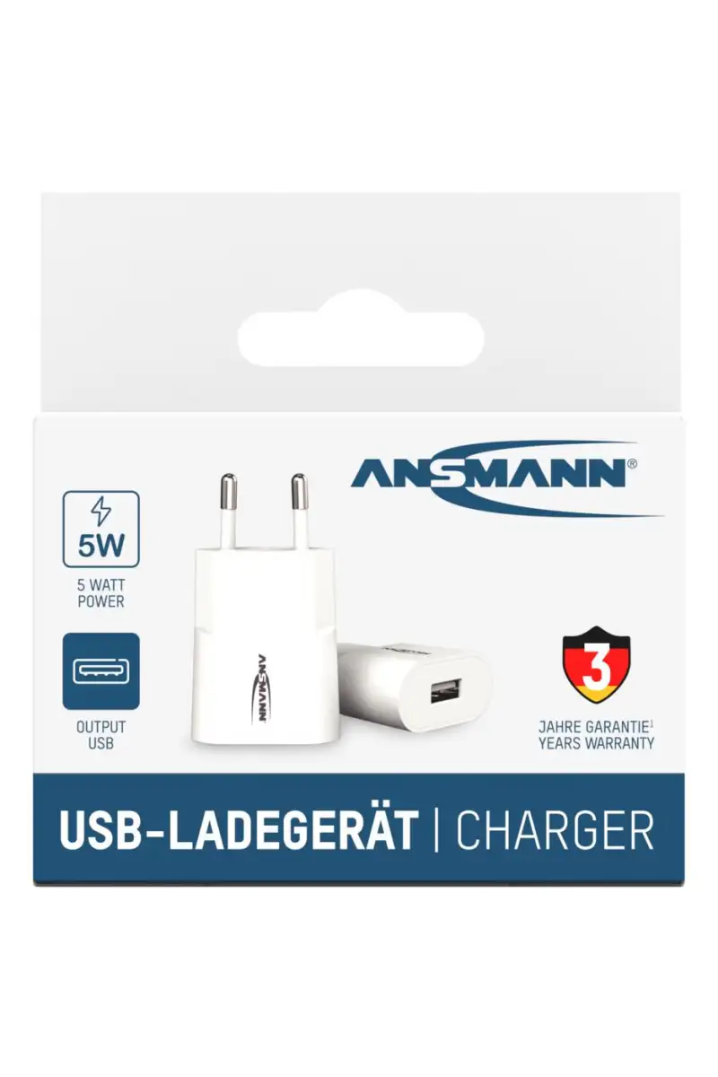 Ładowarka Ansmann HC105 biała USB 5W 1A