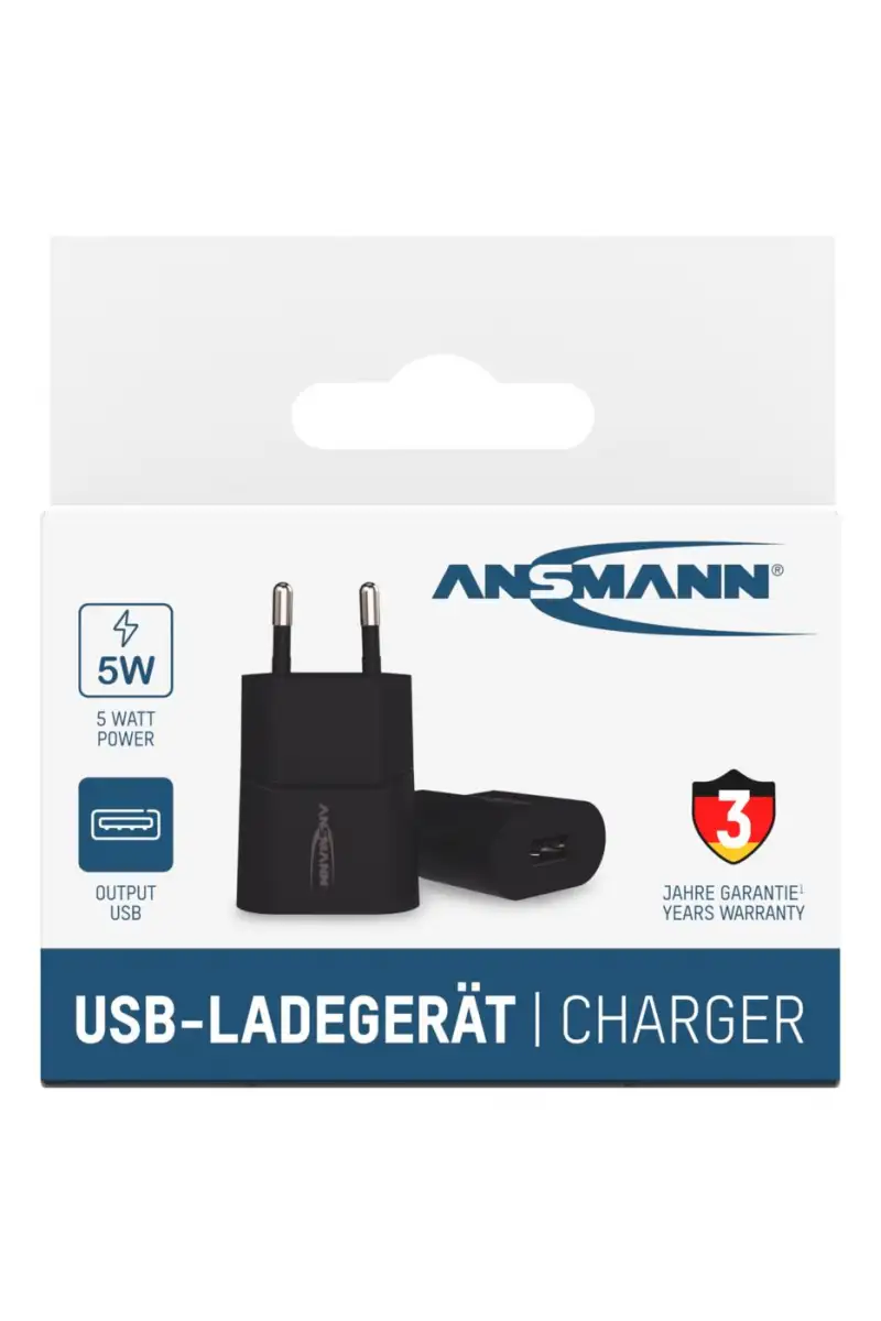 Ładowarka Ansmann HC105 czarna USB 5W 1A