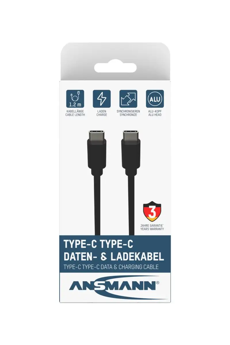 Kabel Ansmann USBC Data and Charging 120 cm