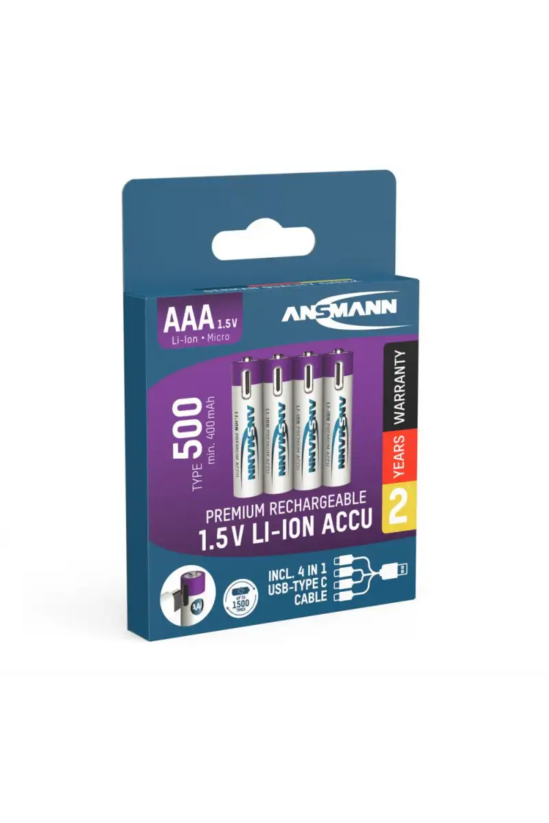Akumulatory Ansmann LiIon AAA typ 500 4 szt