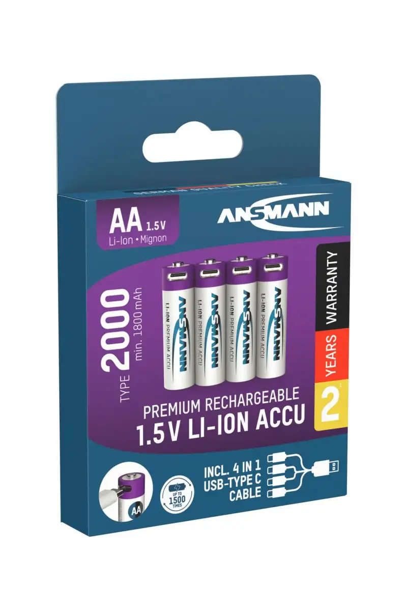 Akumulatory Ansmann LiIon AA typ 2000 4 szt