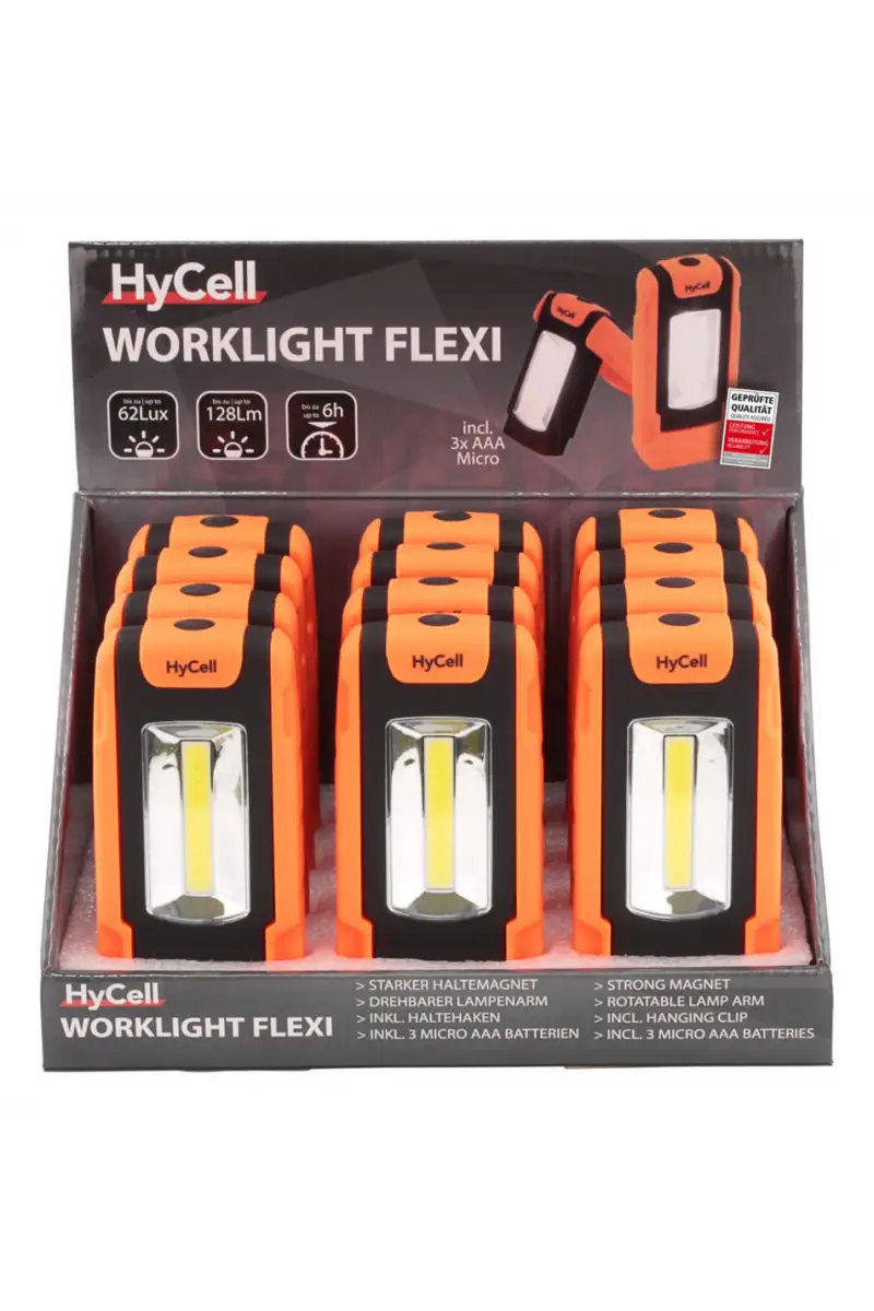 Lampa warsztatowa HyCell COB LED Flexi 3xAAA