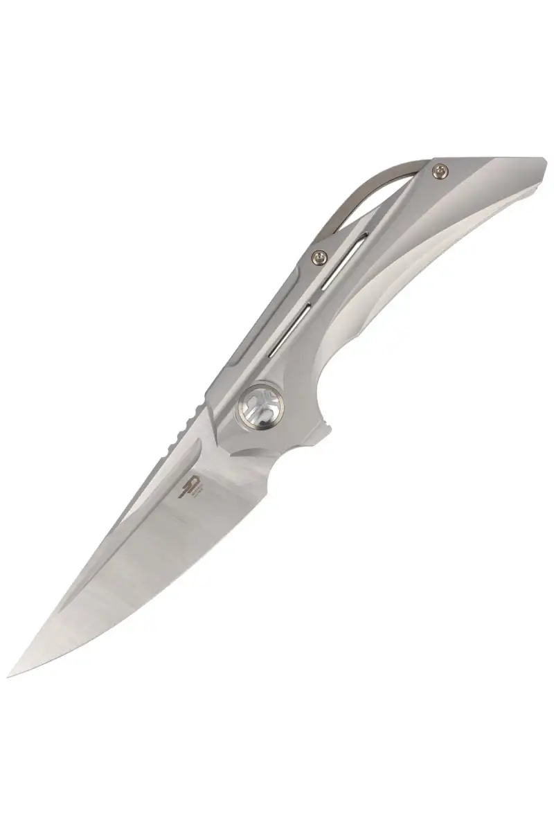 Nóż składany Bestech Vigil Gray Titanium, Satin M390 by Kombou (BT2201A)