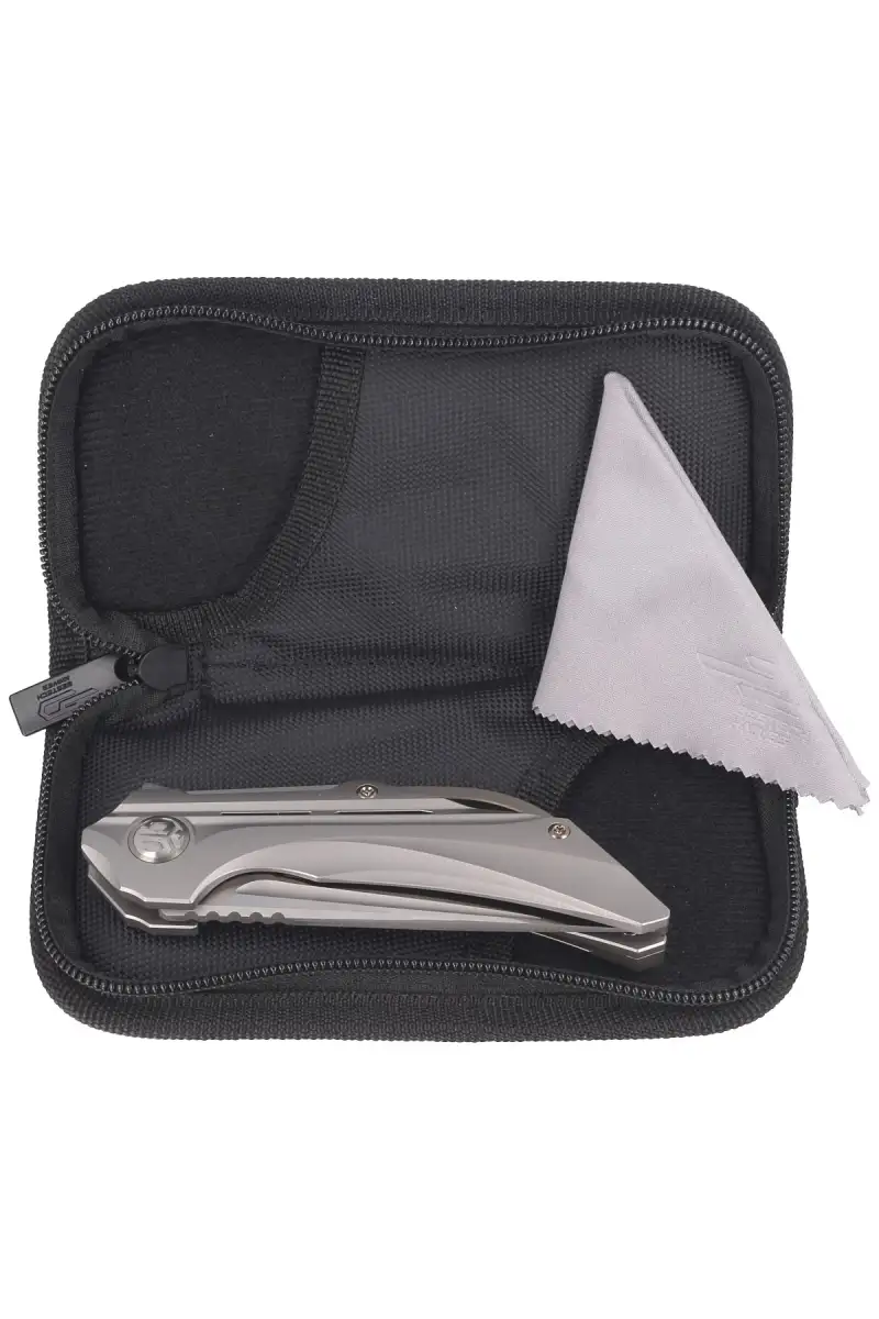 Nóż składany Bestech Vigil Gray Titanium, Satin M390 by Kombou (BT2201A)