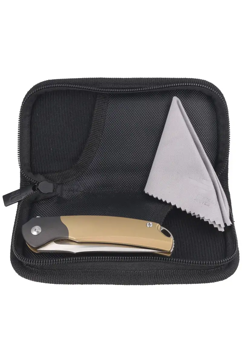 Nóż składany Bestech Supernova Gold Titanium/Black Zirconium, Satin M390 (BT2111C)