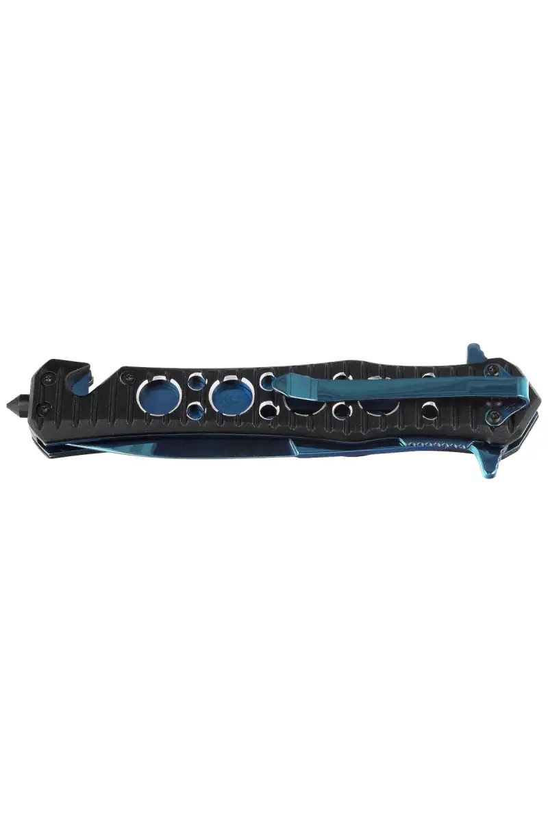 Nóż składany ratowniczy Decor Habitat Third Black/Blue Aluminium, Blue P/S 420 (TH-H0815A)