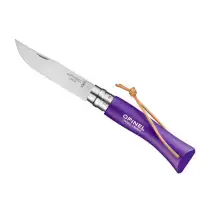 Opinel Nóż Colorama 07 Violet rzemień
