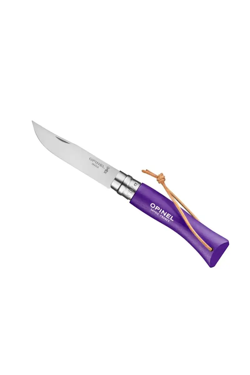 Opinel Nóż Colorama 07 Violet rzemień