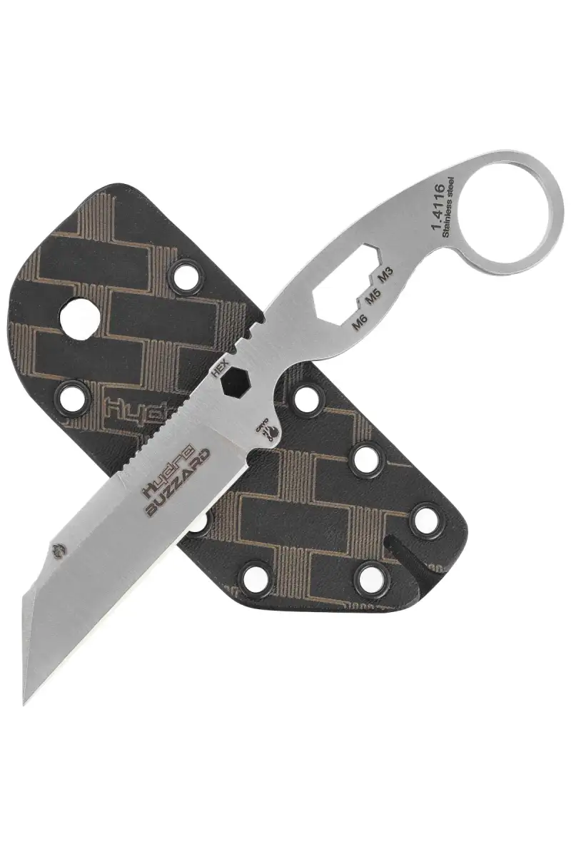 Nóż na szyję Hydra Knives Buzzard White Hawk, Satin 1.4116 (01SBL)