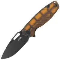 Nóż składany Kubey Tityus Ultem, Black Stonewashed D2 (KU322M)