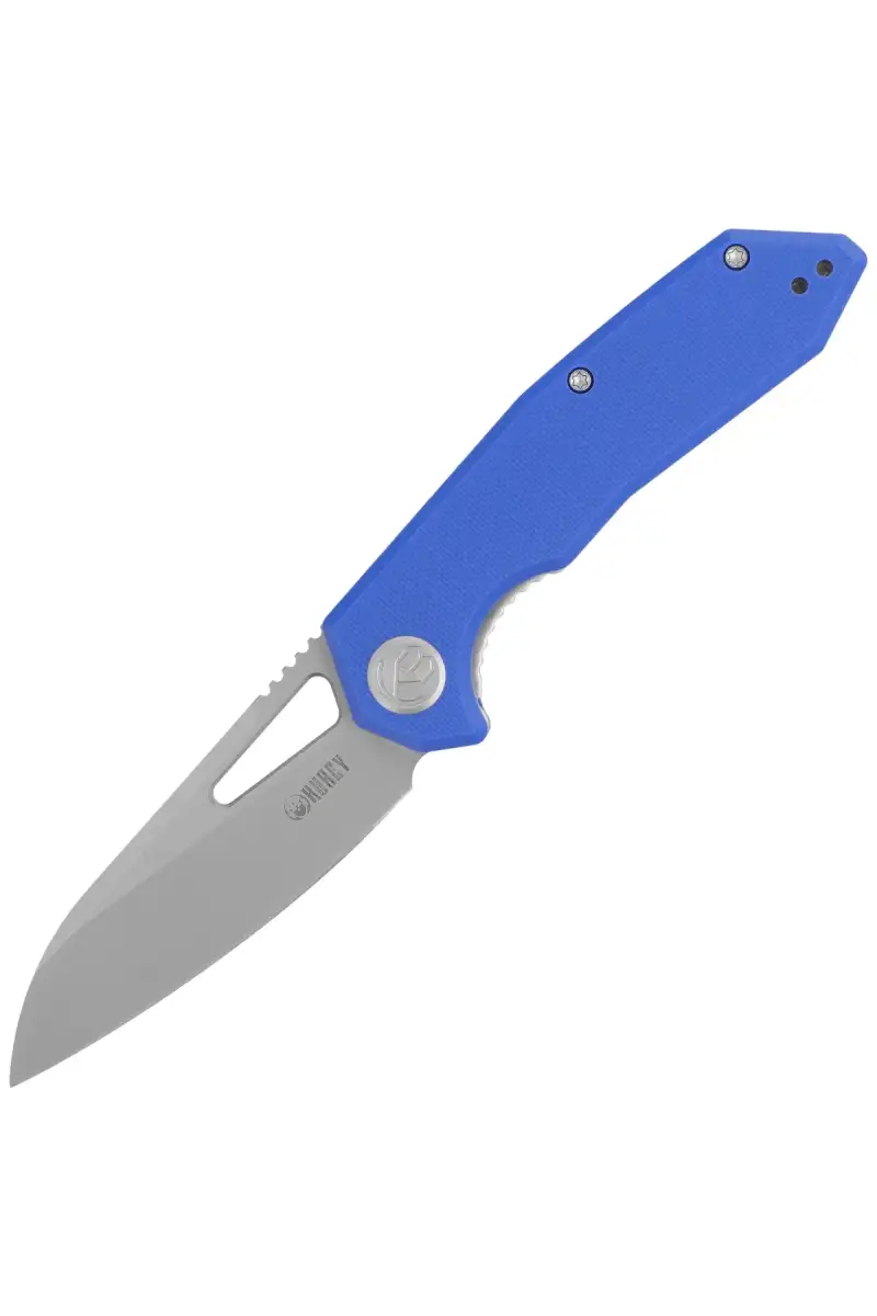 Kubey Vagrant Blue G10, Sand Blasted 14C28N by Maksim Tkachuk (KU291P)