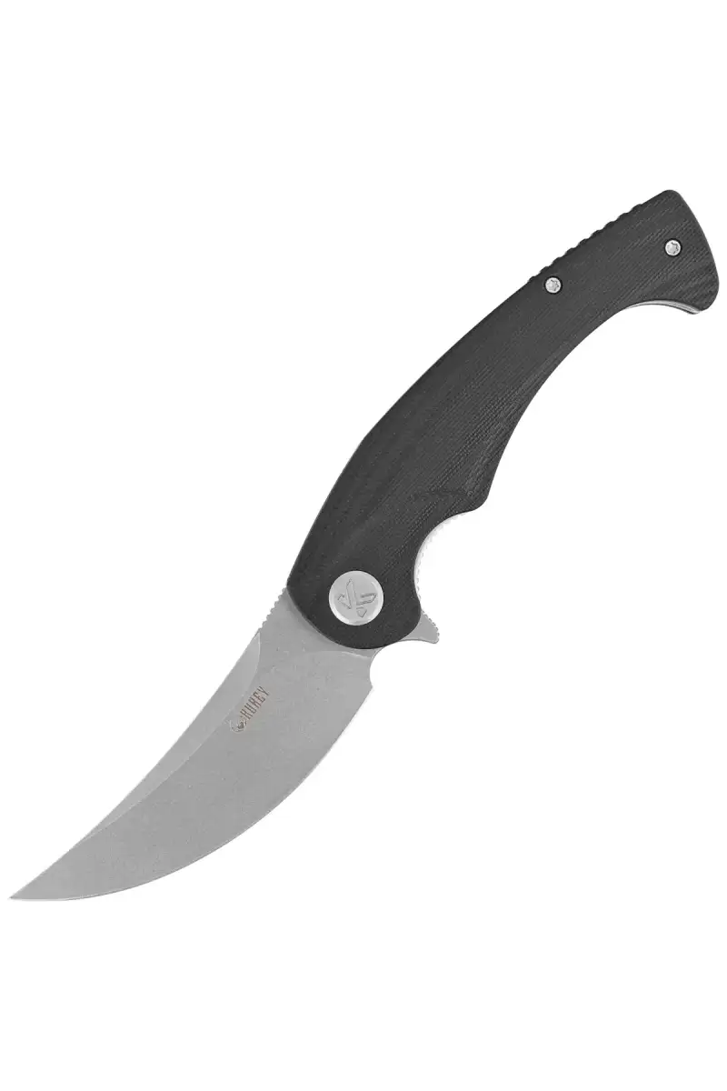 Nóż składany Kubey Scimitar Black G10, Bead Blasted 14C28N (KU173K)