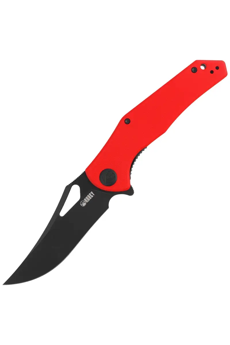 Nóż składany Kubey Phemius Red G10, Black Stonewashed 14C28N (KU149F)