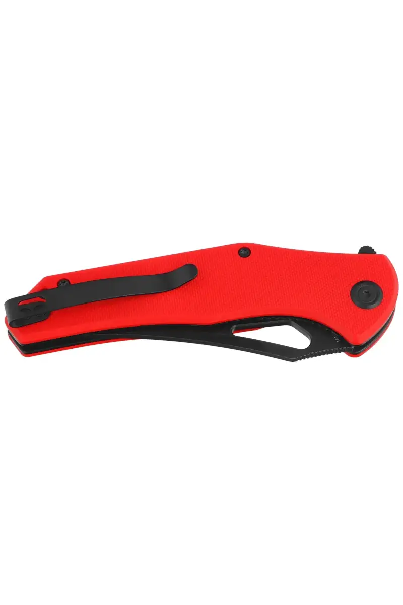 Nóż składany Kubey Phemius Red G10, Black Stonewashed 14C28N (KU149F)