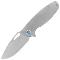 Nóż składany Kubey Tityus Gray Titanium, Bead Blasted 14C28N (KB360A)
