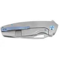 Nóż składany Kubey Tityus Gray Titanium, Bead Blasted 14C28N (KB360A)