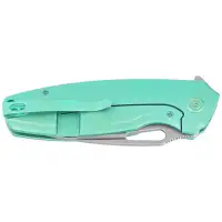 Nóż składany Kubey Tityus Green Titanium, Bead Blasted 14C28N (KB360B)