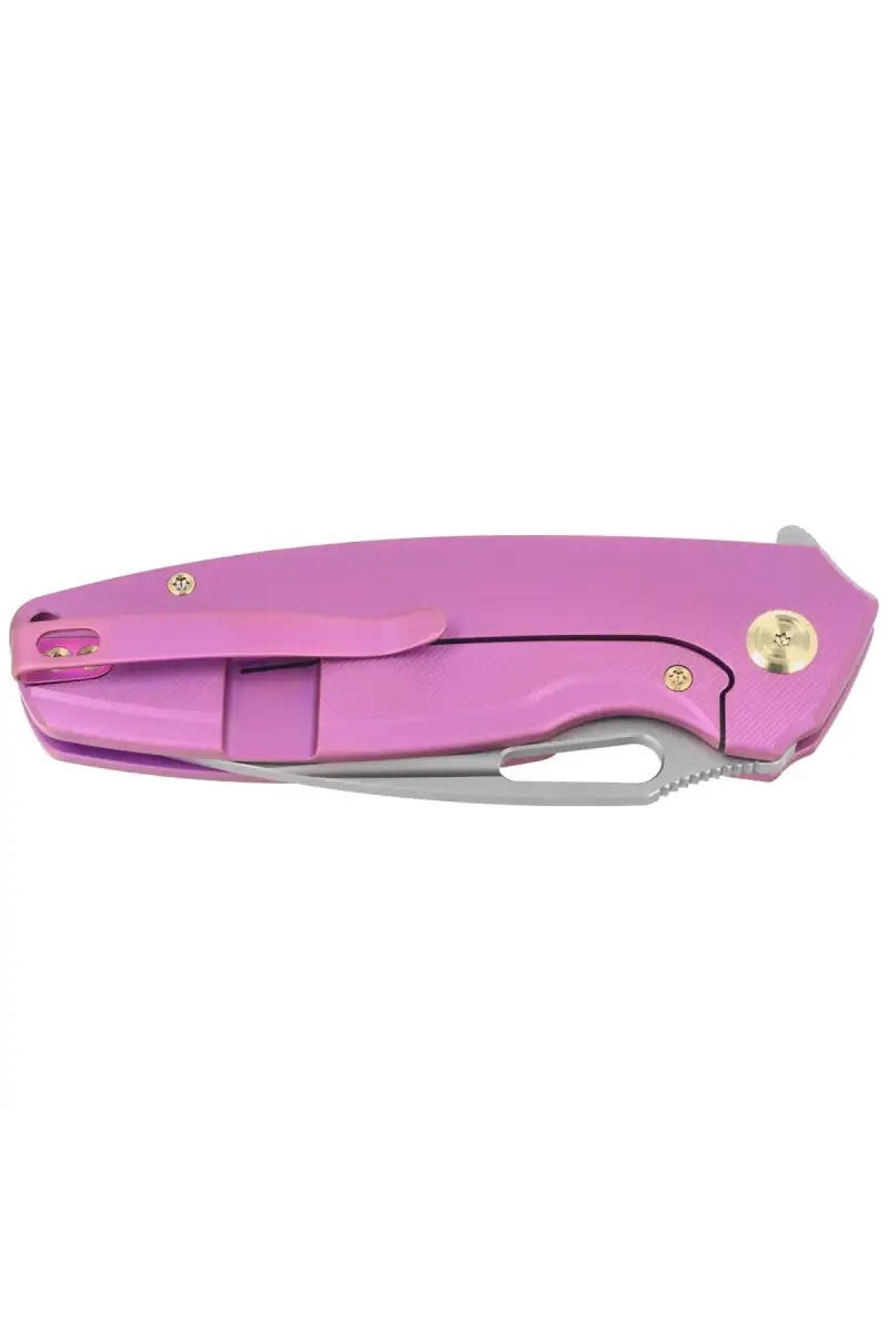 Nóż składany Kubey Tityus Purple Titanium, Bead Blasted 14C28N (KB360C)