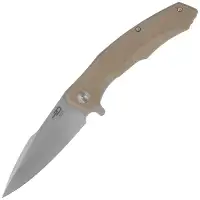 Nóż składany Bestech Warwolf Beige G10, Stonewashed/Satin D2 (BG04C)