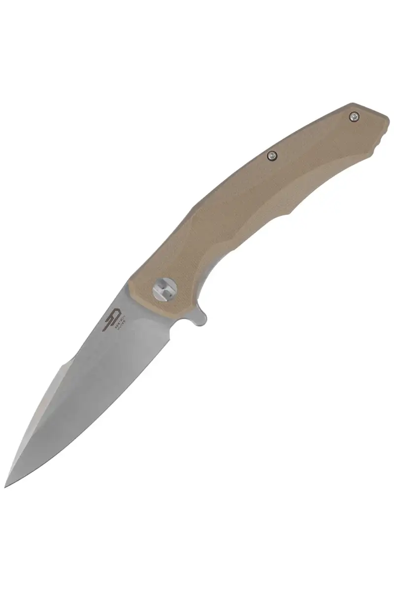 Nóż składany Bestech Warwolf Beige G10, Stonewashed/Satin D2 (BG04C)