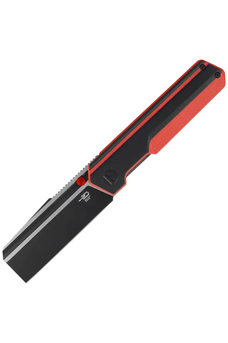 Nóż składany Bestech Tardis Black/Red G10, Black DLC/Satin D2 by Ostap Hel (BG54E)
