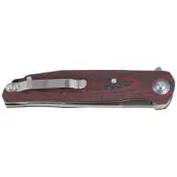 Nóż składany Bestech Ascot Red Carbon Fiber/G10, Satin D2 (BG19F)