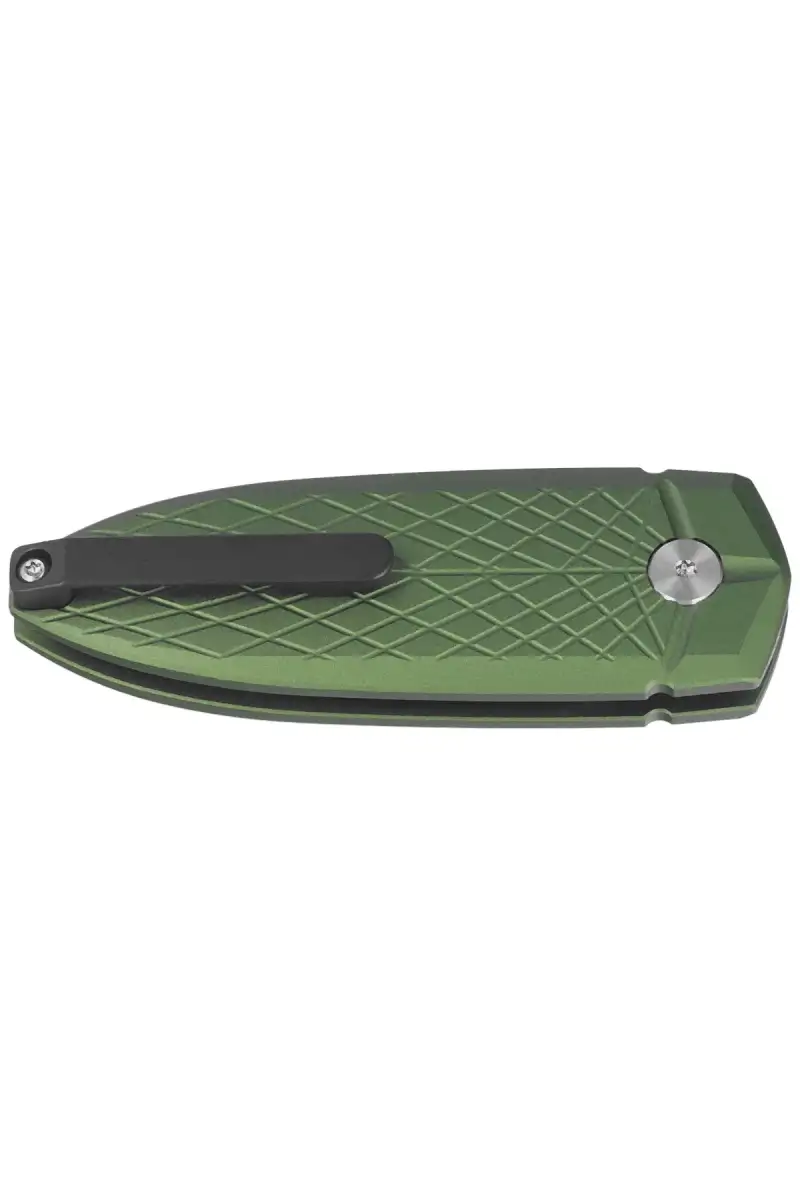 Nóż składany Bestech QUQU Green Aluminium, Satin 14C28N by Gogo (BG57B-2)