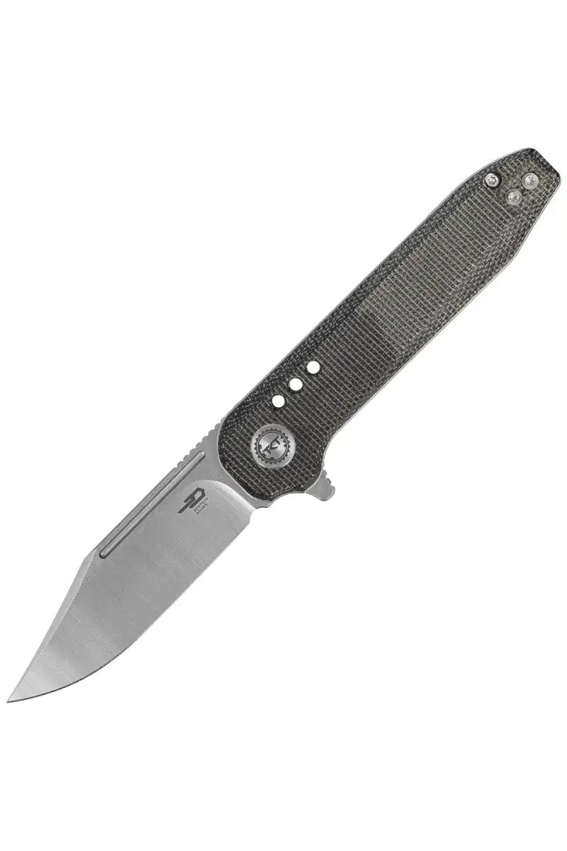 Nóż składany Bestech Syntax CP Black Micarta, Stonewashed/Satin CPM 154CM by Todd Knife and Tool (BG41D)