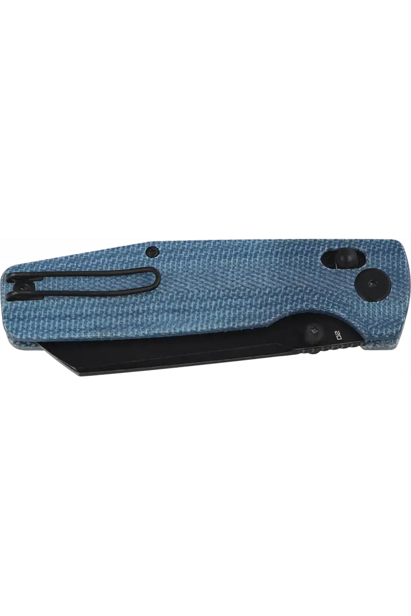 Nóż składany Bestech Slasher Blue Micarta, Black Stonewashed D2 (BG56C-2)