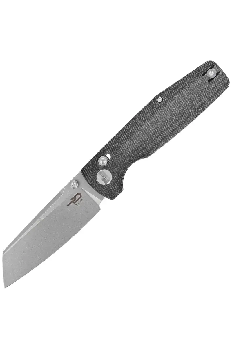 Nóż składany Bestech Slasher Black Micarta, Stonewashed D2 (BG56A-1)