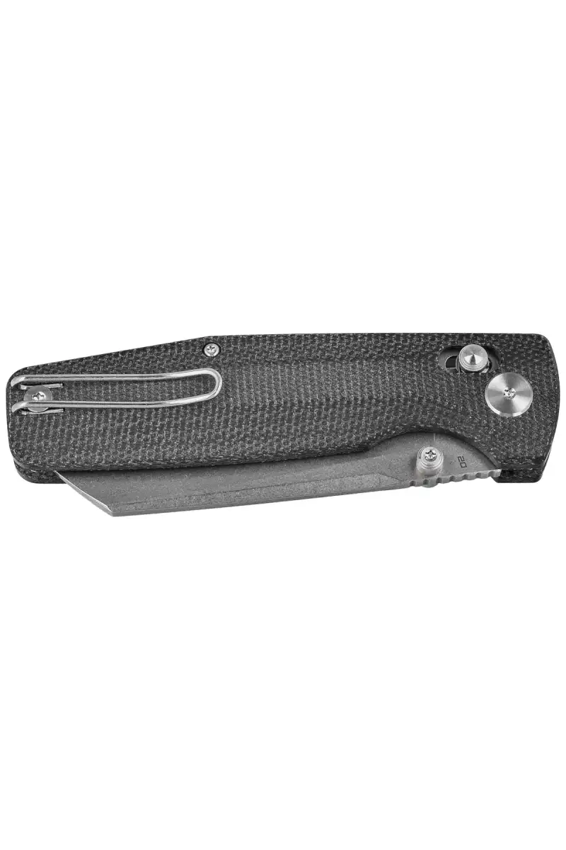 Nóż składany Bestech Slasher Black Micarta, Stonewashed D2 (BG56A-1)