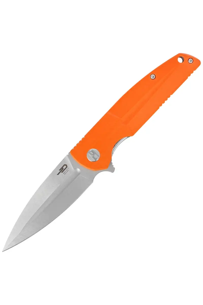 Nóż składany Bestech Fin Orange G10, Satin 14C28N (BG34B-1)