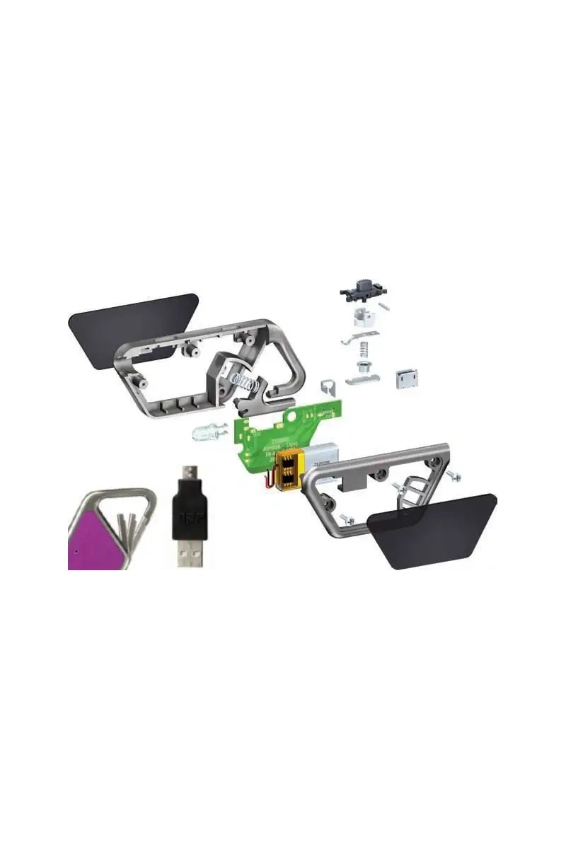 Latarka ASP Sapphire USB LED Glass Black - 53600