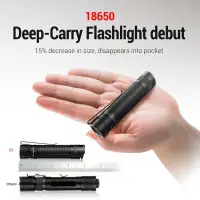 Latarka Klarus 1000lm, 18650 / 2600mAh Deep Carry Pocket Light (E1)