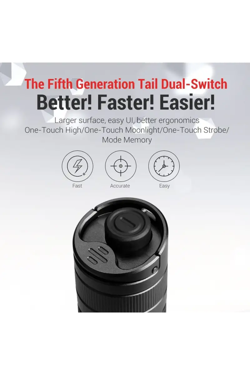 Latarka Klarus 1000lm, 18650 / 2600mAh Deep Carry Pocket Light (E1)