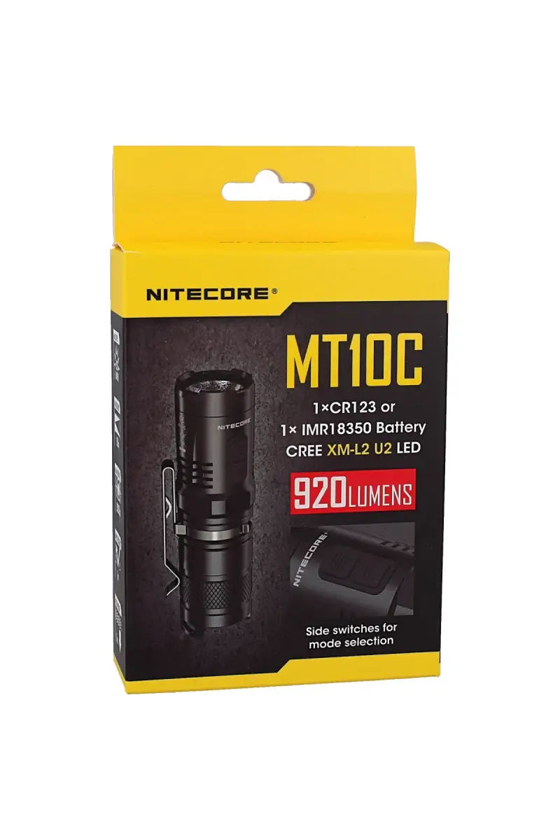 Latarka NiteCore 920lm, 1xCR123 / 650mAh z Uchwytem White/Red LED (MT10C+LMA1)