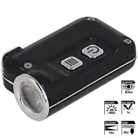 Latarka brelok NiteCore 380lm, Li-ion Battery / 280mAh (TINI SS JET BLACK)