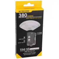 Latarka brelok NiteCore 380lm, Li-ion Battery / 280mAh (TINI SS JET BLACK)