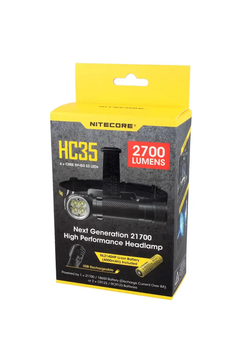Latarka czołowa NiteCore 2700lm, 21700 4000 mAh (HC35)