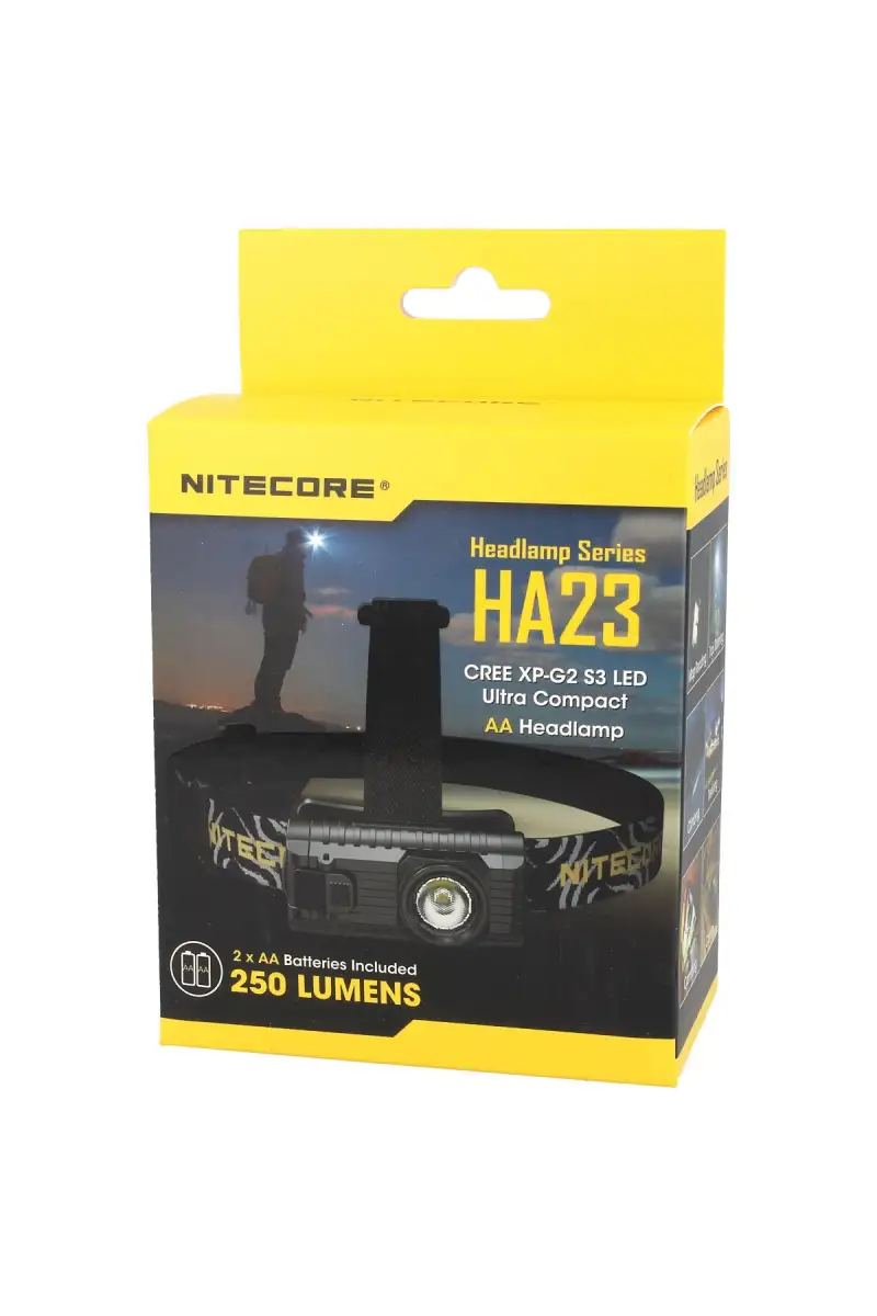 Latarka czołowa NiteCore 250lm, 2xAA (HA23)