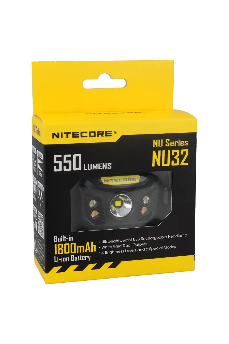 Latarka czołowa NiteCore White/Red LED 550lm, 1800 mAh (NU32)