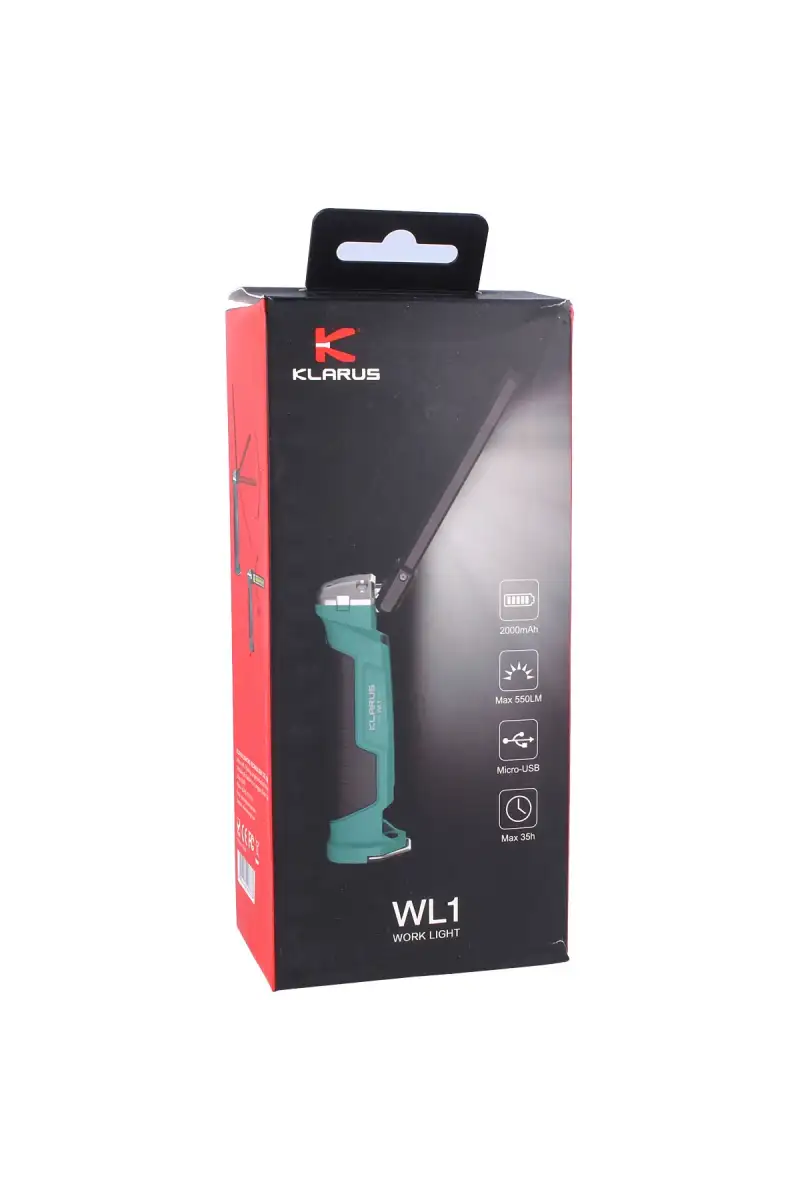 Latarka warsztatowa Klarus 550lm, 2000mAh, Working Light White/Red LED (WL1)