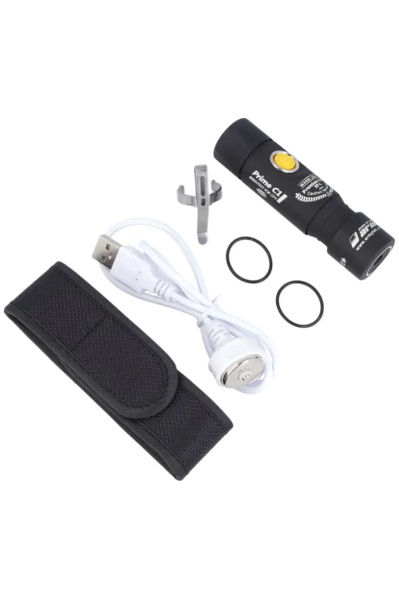 Latarka EDC Armytek Prime C1 Magnet USB, Warm, 900lm, 18350 Li-Ion (F05601SW)