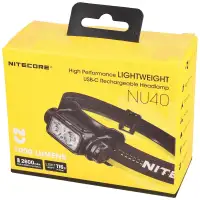 Latarka czołowa NiteCore NU40 1000 lm, USB-C