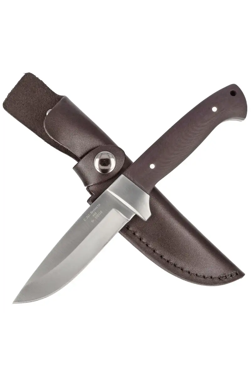 Nóż myśliwski Herbertz Solingen Brown Micarta, Satin (102110)
