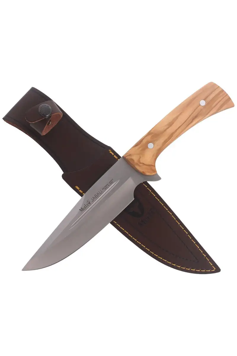 Nóż Muela Full Tang Olive Wood, Satin X50CrMoV15 (JABALI-17OL)